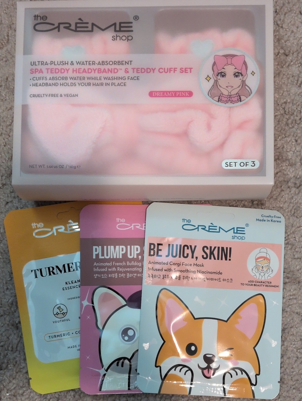 The Creme Shop Mask Sampler With Headband And Cuffs